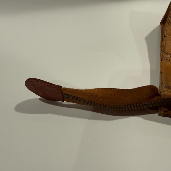 MCM Heritage Tan Clutch with Black Logo and Gold Accent - Picture 8 of 16